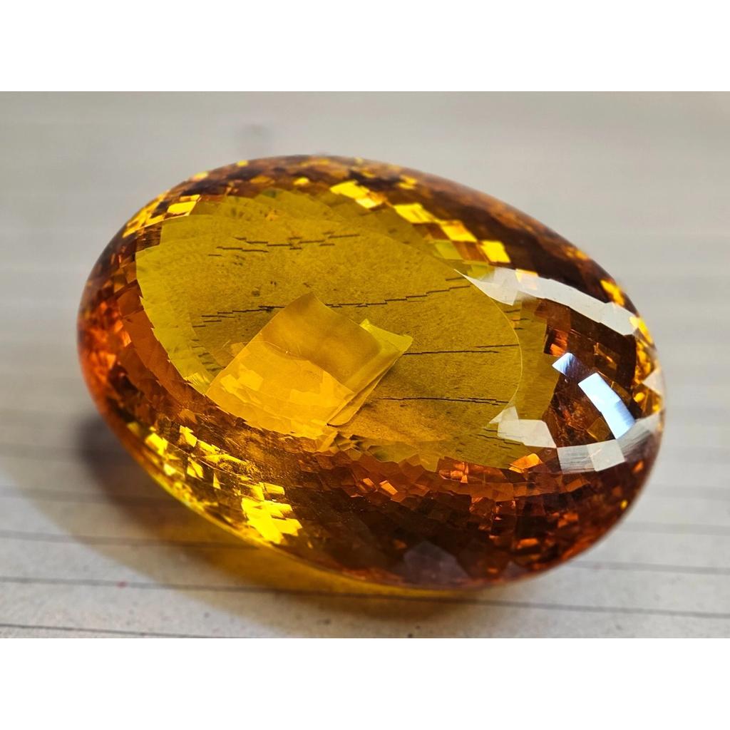 Natural Orange Topaz Oval Cut 899.95 Ct Excellent Certified Loose Gemstone