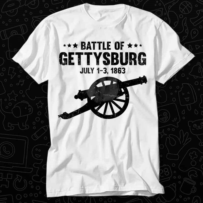 

Battle of Gettysburg Civil War Battle Vacation T Shirt 406 M