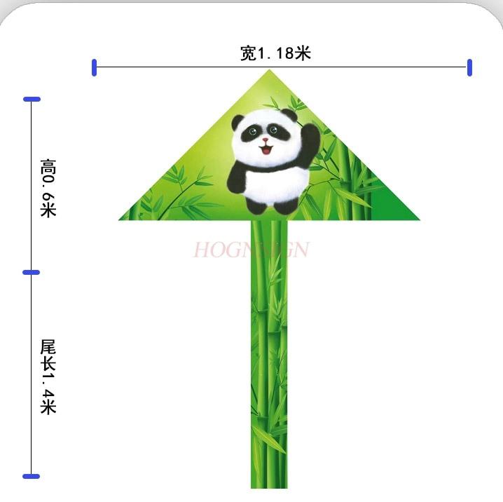 New Bamboo Forest Panda Kite Children'S Small And Medium Sized Children'S Kite Triangle Long Tail Outdoor Sports