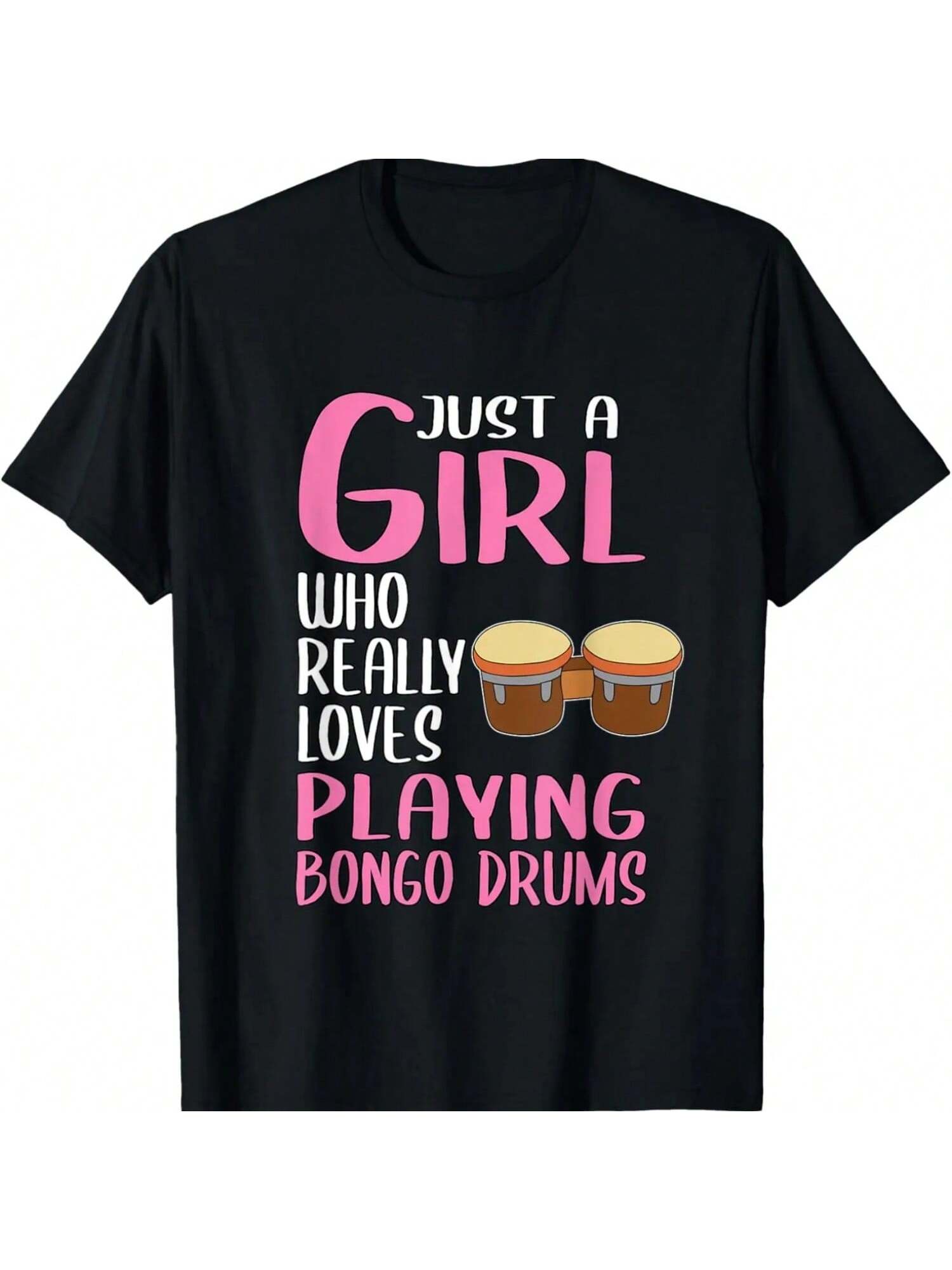 Wounisex Gift Just A Girl Who Really Loves Playing Bongo Drums T-Shirt S разноцветный