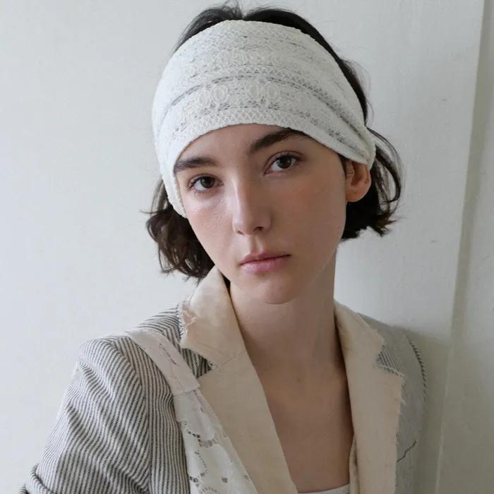Lace Flower Hair Band_Ivory