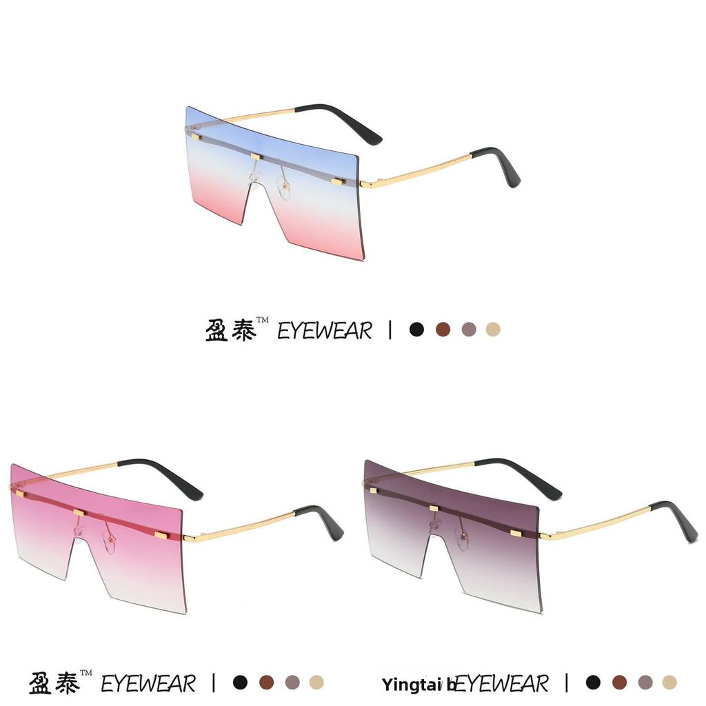 Unisex Oversized Square Sun Glasses With Uv400 Protection For Fashionable Outings
