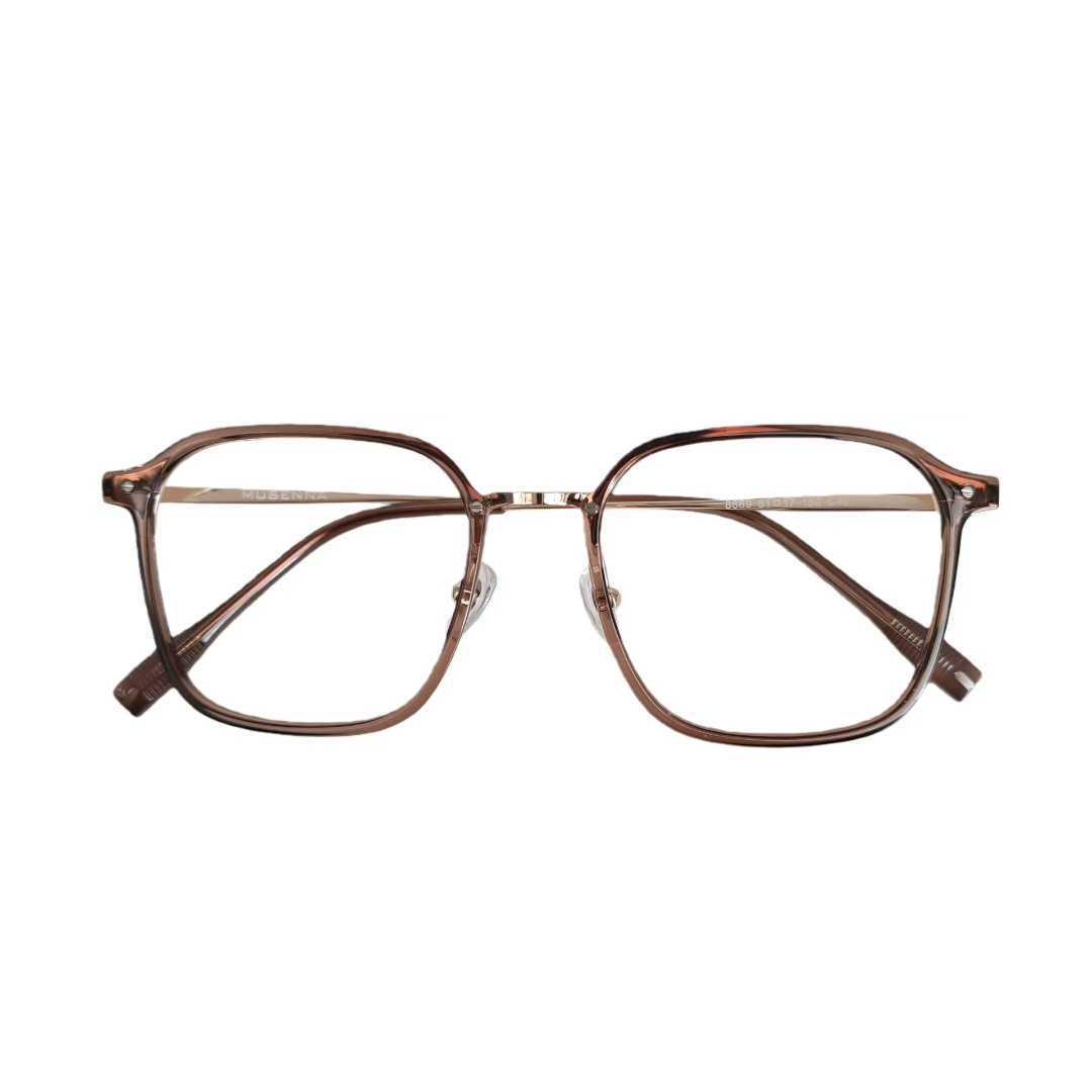 

Retro Tea Ultra-Light Anti-Blue Light Slimming Glasses for Square/Round Faces - Model 8669