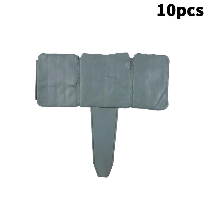 

10 Pcs Garden Fence Imitation Stone Plant Support Stake Outdoor Edging Decorative Border Diy Lawn Yard Landscape Plant Fence A1