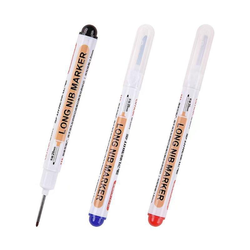 5pcs Long Nib Marker Pens Waterproof, Fast Drying Deep Reach Marker Perfect for Deep Holes In Metal and Wood Crafts