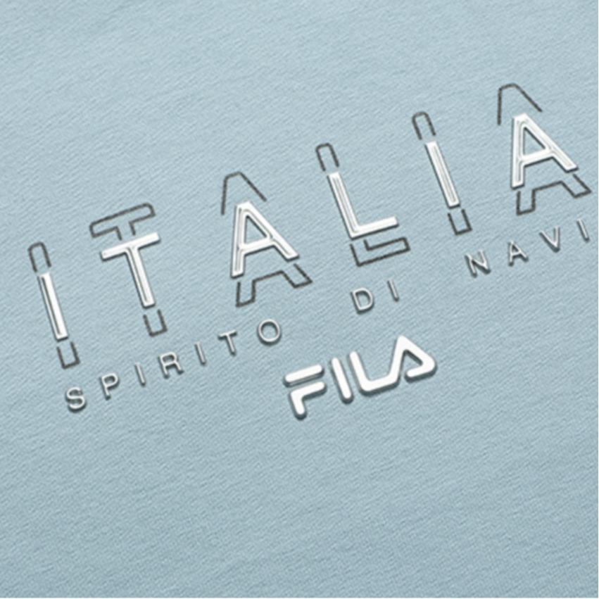 Fila Letter Print Knitted Sports Hoodie Men Hoodies Gray Blue F11M217201FLB