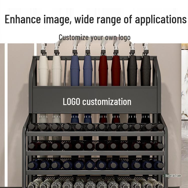Hotel Lobby Umbrella Rack - Entrance Rain Gear Storage Stand