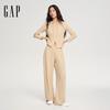 Gap Women's Drapey Ribbed Pleated Wide-Leg Knit Pants