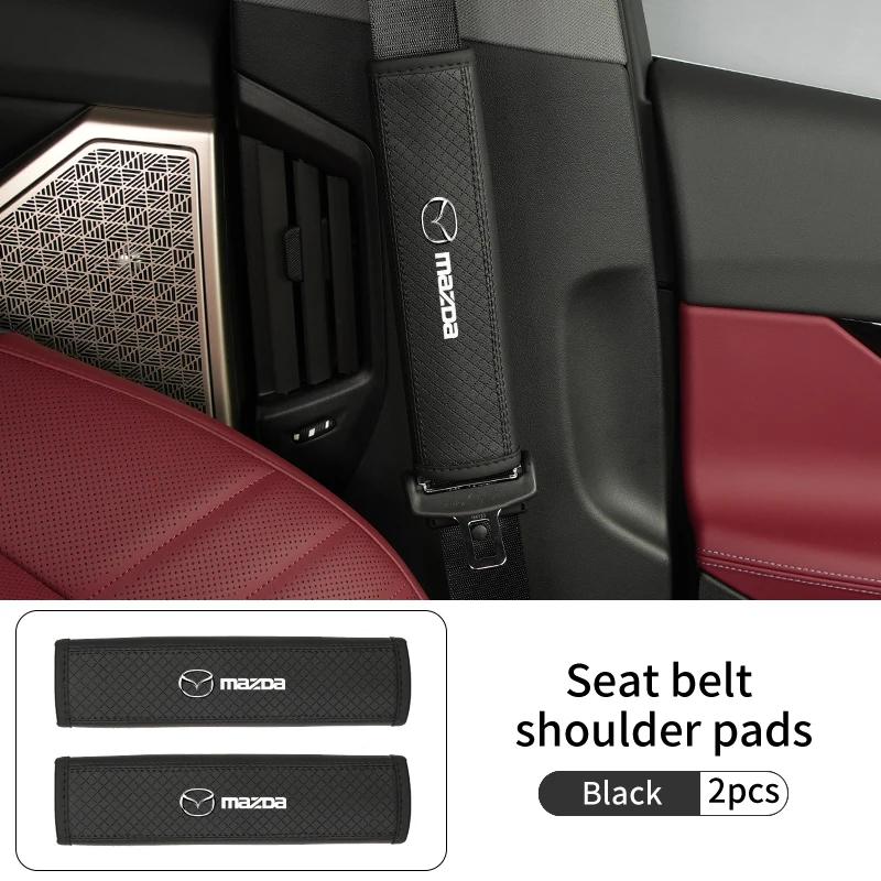 2025 Hot 2pcs Car Seat Belt Shoulder Cover Interior Safety Belt Protector For Mazda CX5 6 CX7 323 Axela Atenza Demio CX30 CX3 CX