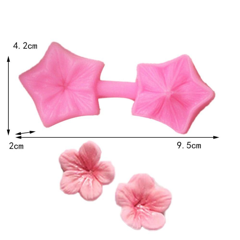 Silicone Polymer Clay Cutters Pink Flower Petals Clay  Polymer Clay Accessories