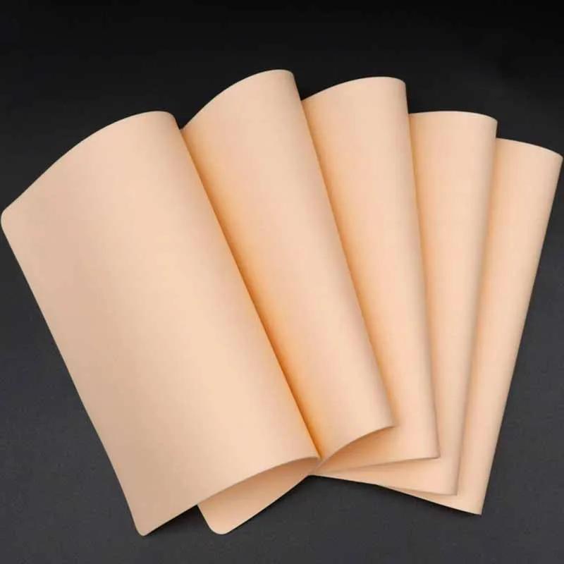 10pcs Tattoo Practice Skin Eyebrow Practice Latex Skin Both Side Synthetic Leather Tattoo Accessories Microblading Practice Skin