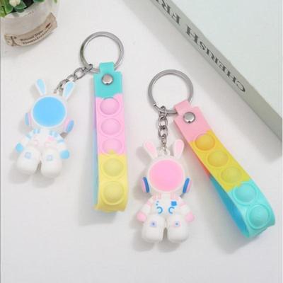 Astronaut Keychain Astronaut Cartoon Figurine Unisex Couple Bag Charm Car Pendant Claw Machine Figurine