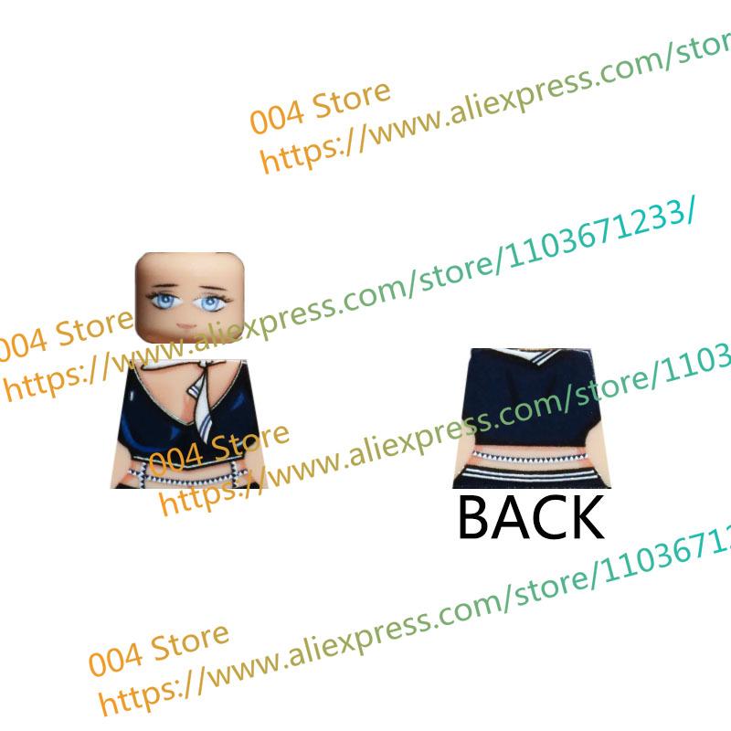18+ Adult Building Block MOC Anime Action Figure Sexy Model Date Cartoon Swimwear Girl Hair Kit Ornament Toy Gift Collection F31