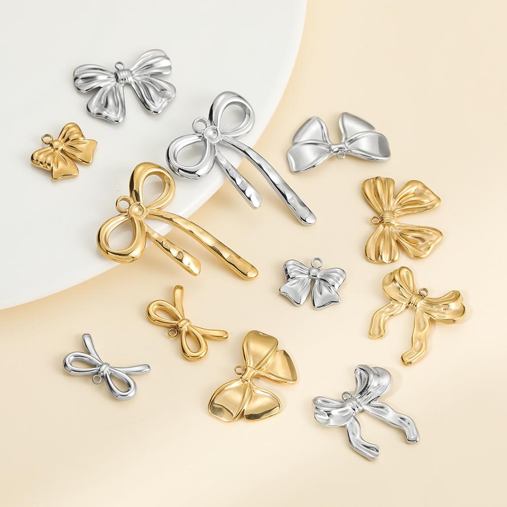 2Pcs/Lot Stainless Steel Various Butterfly Shape Charms Pendants For Handmade DIY Jewelry Necklace Bracelet Making Accessories