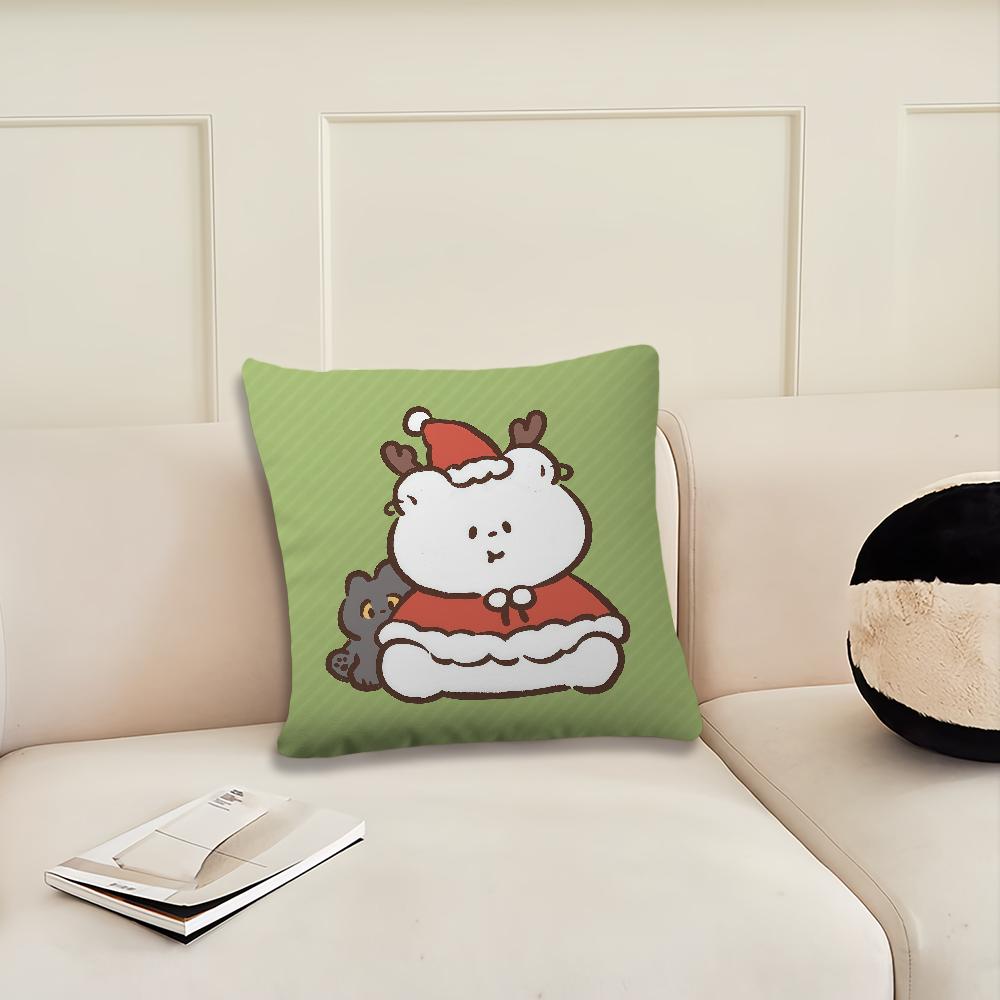 Christmas Cartoon Cute Kitten cushion cover Pillow Cover Decoration Room Home Sofa living Office Car Nordic Simplicity