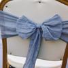 2Pcs Rustic Chair Sashes Cheesecloth Tulle Chair Cover Chair Decorative Bows  Wedding Decoration
