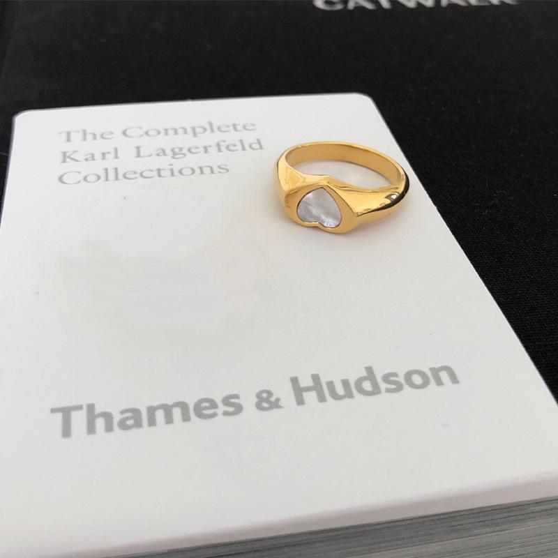 Fashion 18K Gold Plated Retro Shell Ring - European & American Style