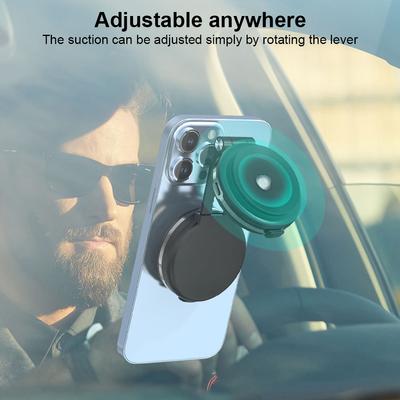 Double Vacuum Sucker Car Phone Holder Stand Folding Suction Cup Navigation Stand Bracket Desktop Wall Support for Magsafe iPhone