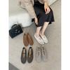 2025 New Woven Flat-soled Single Shoes Hollow Women's Shoes