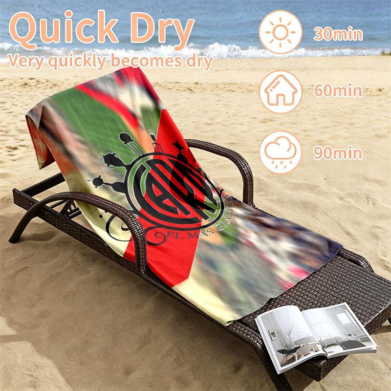 Atletico River Plate Beach towels also serve as bath towels summer essential a musthave for the outdoors the beach and the pool