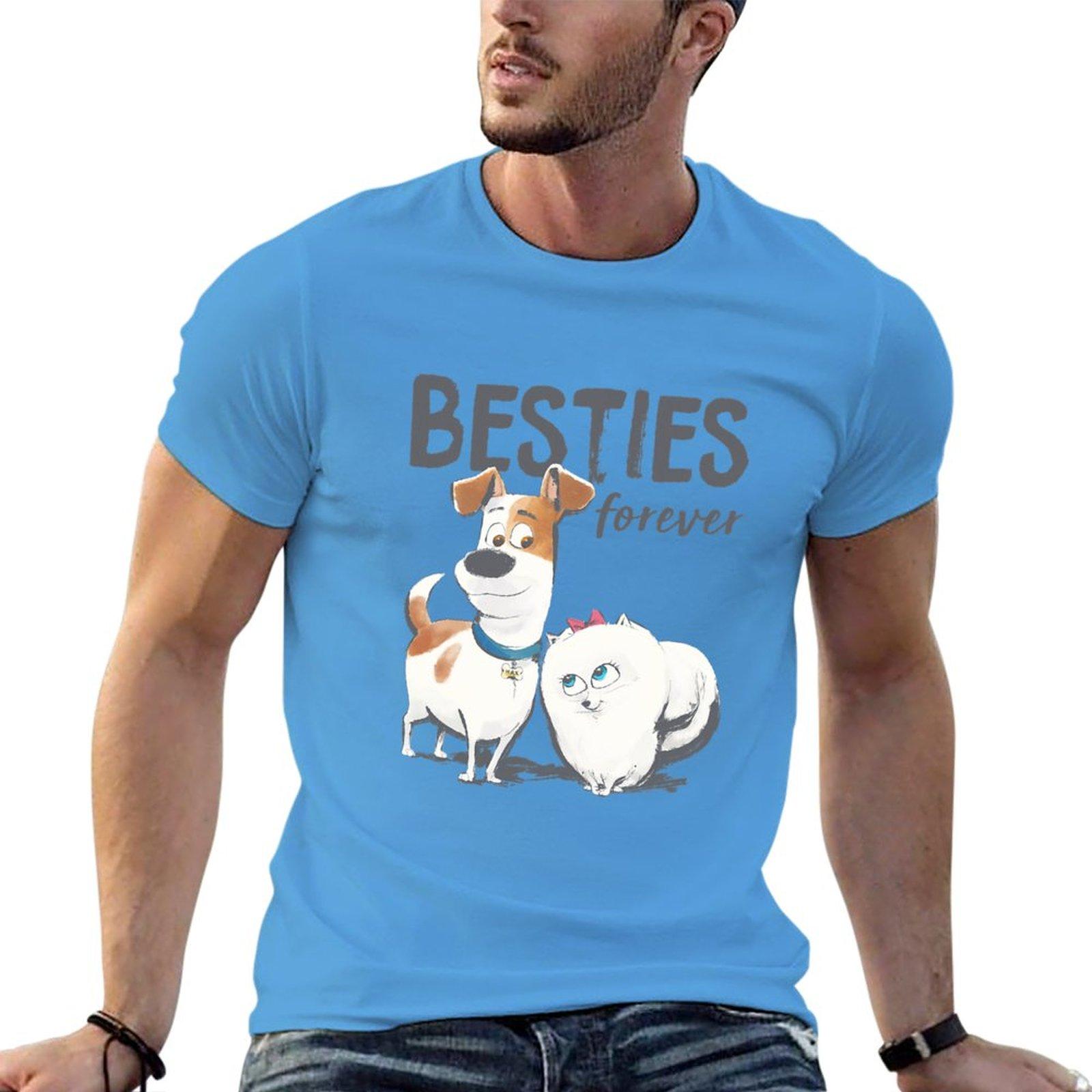 New The Secret Life of Pets 2 Besties T-Shirt anime new edition t shirt vintage clothes mens graphic t-shirts hip hop S