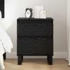 Nightstand Black Oak Effect 40 x 35 x 50 cm Engineered Wood