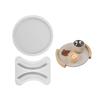Creative Silicone Mold Elegant Round Flowerpot Tray Molds Silicone Texture Hand-Making Molds Perfect for Home Decorating
