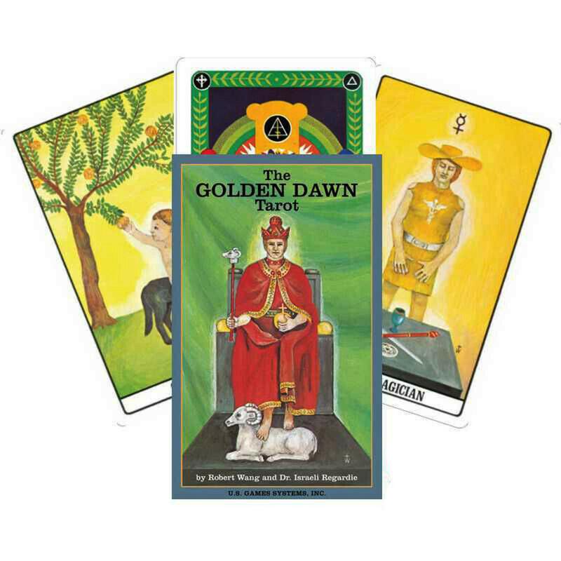 Golden Dawn Tarocchi 78 Carte Divinazione Set Mazzo Carta Oracolo Carte da gioco per feste in famiglia Gioco da tavolo