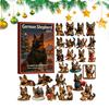 Christmas Advent Countdown Christmas 2D Acrylic German Shepherd Decor 24 Days Cute Cartoon Dog Ornament For Xmas Tree Kids Gifts