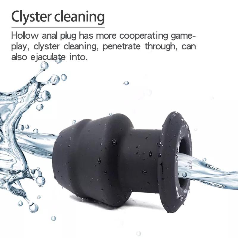 Super Huge Hollow Buttplug Butt Plug Speculum With Stopper Anal Shower Head Sex Toys For Couple Woman Sex Gay Huge Anal