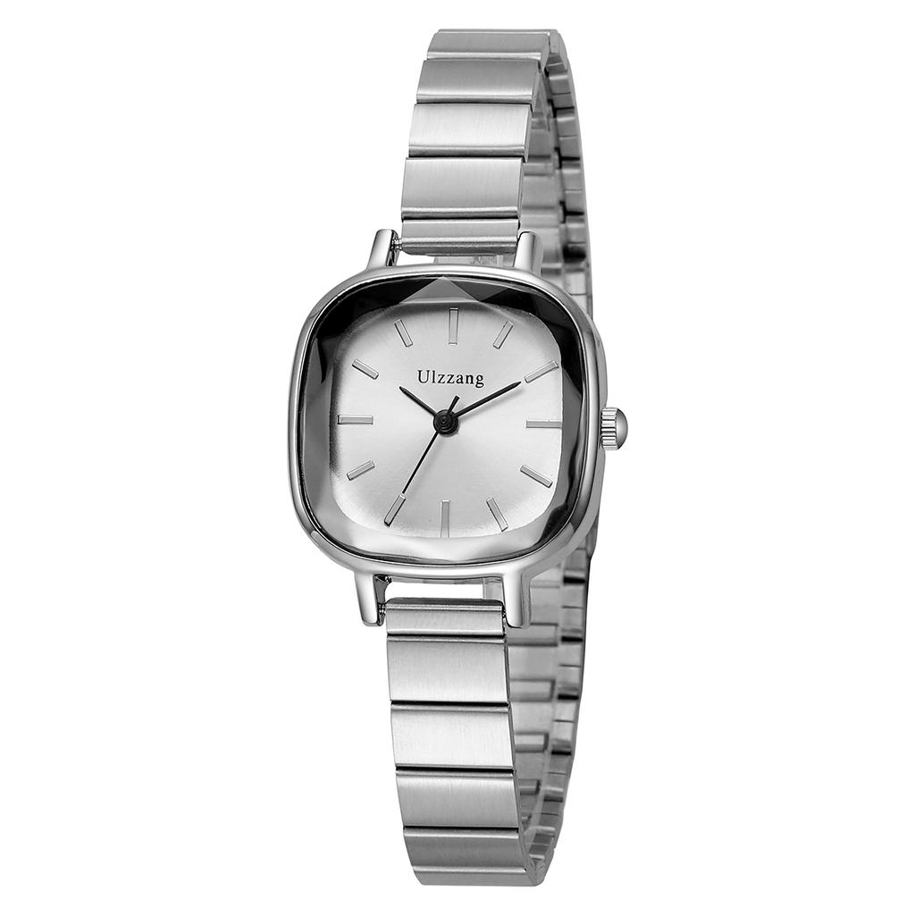 Fashion trend versatile alloy material square dial women's quartz wrist watch, suitable for Christmas, Thanksgiving gift
