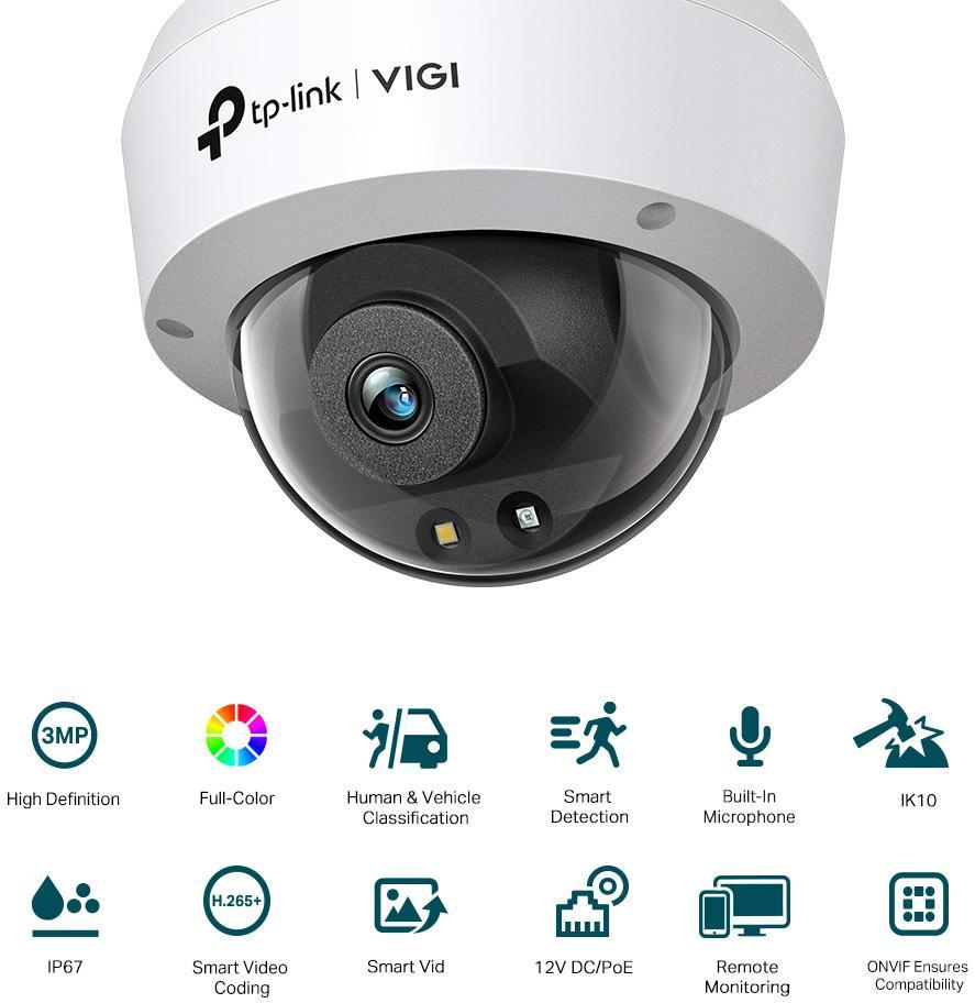 TP-Link VIGI C230 4MP Dome IP Camera 2.8mm PoE IK10 IP67