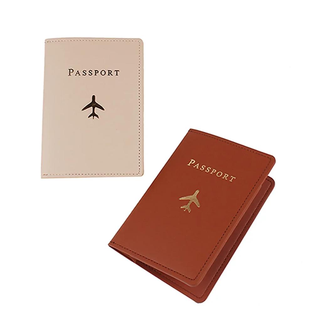 Fashion New Travel Passport Cover Women Men Passport Credit Card Holder Case PU Leather Business Card Passport Wallet
