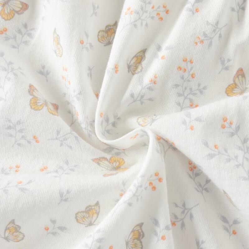 DAVE&BELLA Infant Girl Butterfly Print Summer Romper