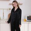 Spring and Summer Silk Pajamas Women's Suit 100% Mulberry Silk Net Color Thin Long-sleeved Multi-color Selection Silk Loungewear