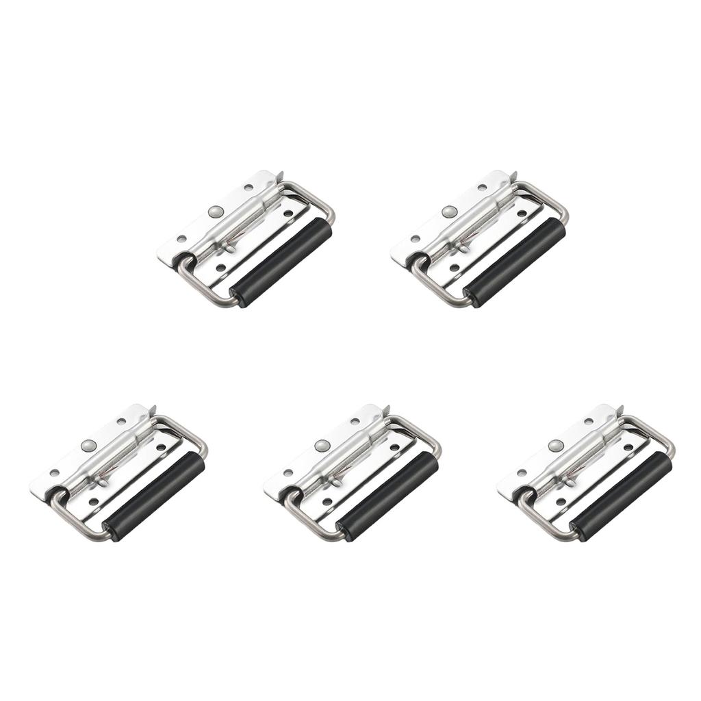 Pack Of 5 Spring Loaded Folding Handles Folding Handles with Spring Compact Designs Handle for Storage Boxes & Toolboxes