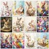 CHENISTORY Diy Painting By Numbers Rabbit Frameless Acrylic Paint Wall Drawing By Numbers Modern Animals For Diy Gift