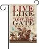 Dyrenson Vintage Farm Cow Decorative Garden Ag, Funny Farmhouse Live Like Someone Left The Gate Open Yard Outside Home Dec