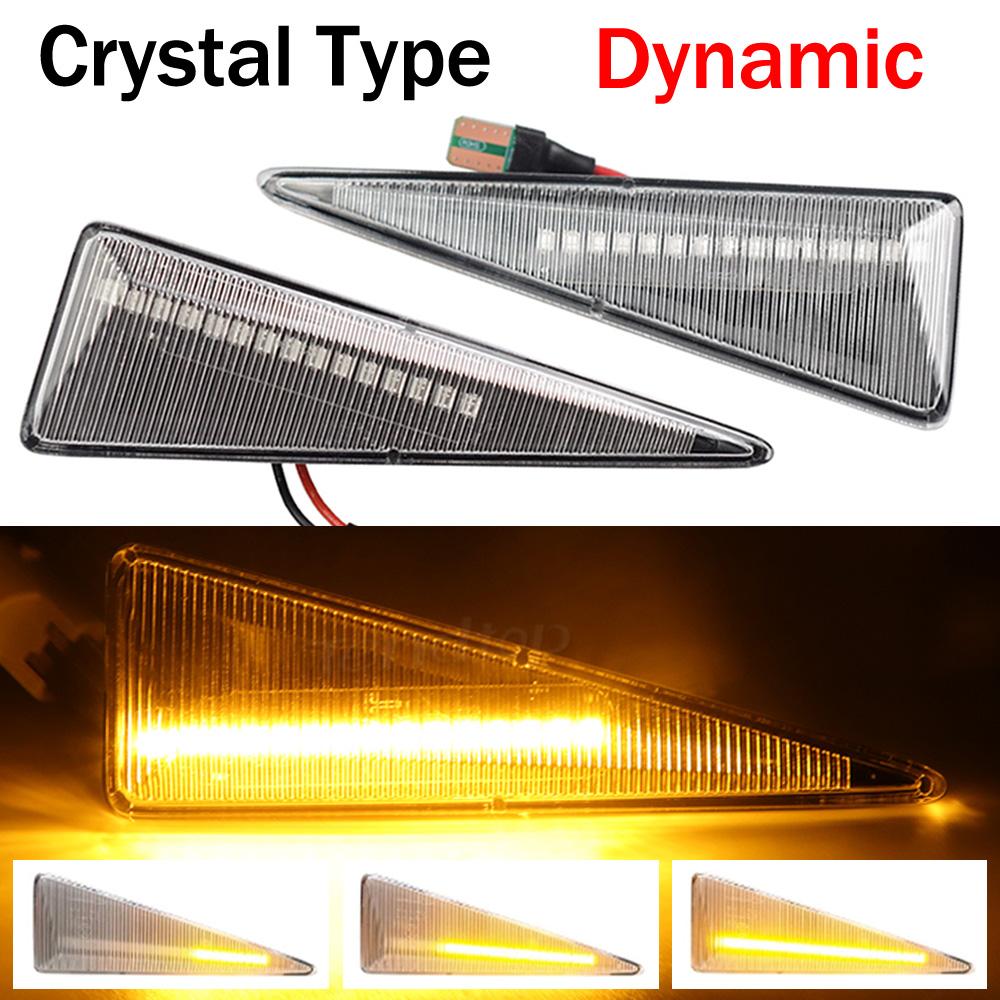 

Для Renault MK4 Vel Satis Wind Avantime Megane 2 Scenic 2 Espace 4 динамический мигающий светодиодный указатель поворота боковой габаритный фонарь автомобиля Dynamic Crystal