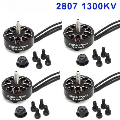 4ks 2807 Bezkomutátorový motor X2807 1300KV 1500KV 1700KV 2-6S 4mm motor s ložiskovou hřídelí pro RC FPV závodní dron multikoptéry DIY Upgrade díly