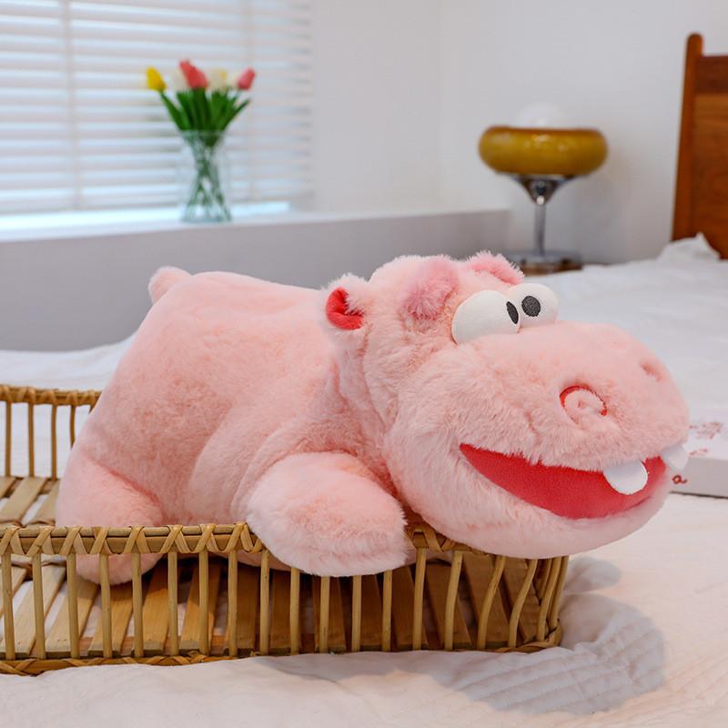 Adorable Hippo Plush Toy Stuffed Animal Soft And Cuddly Kids Doll Birthday Gift