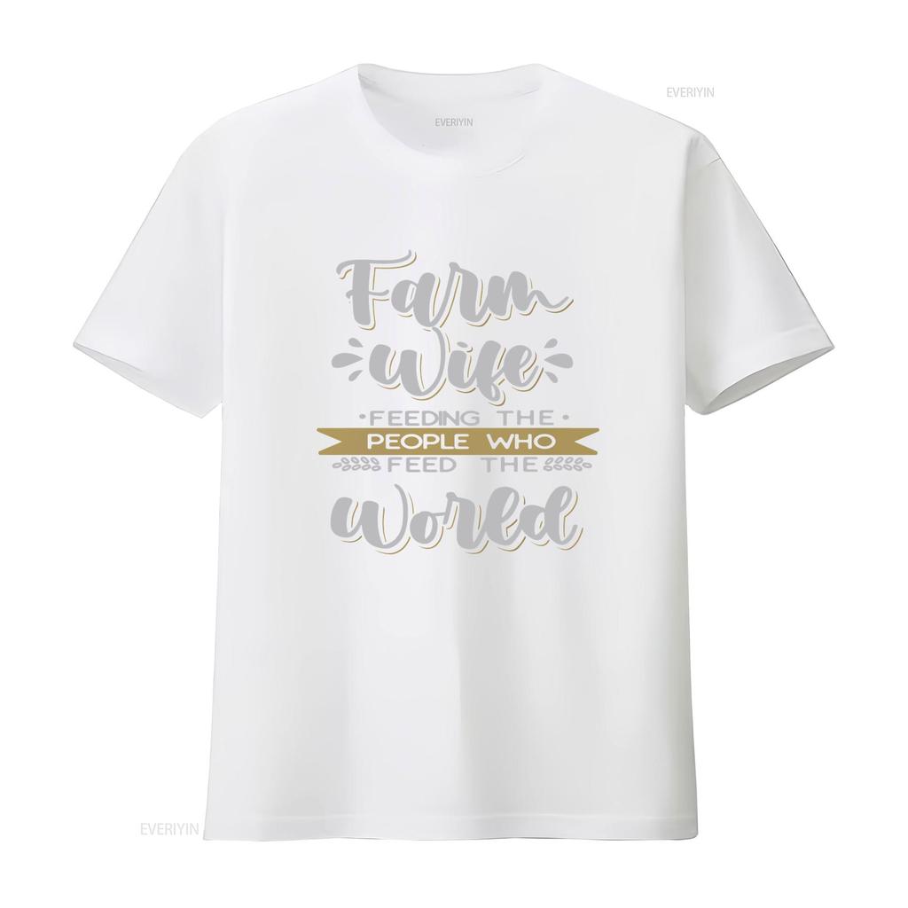 Farm Wife T Shirt Farmer Mom Feeding The People vintage Washed Stylish Casual Breathable designer clothes graphic Soft homme