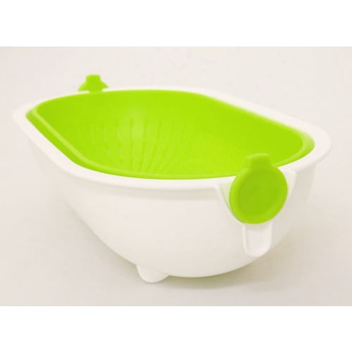 Kokubo Spin Wheel Colander, Oval, Green, KK-311