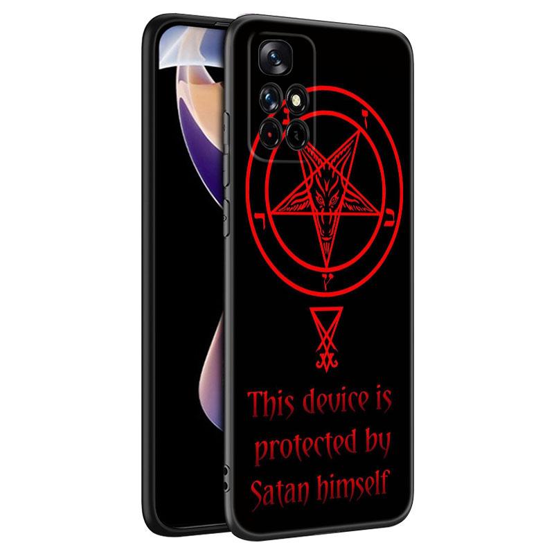 Pentagram 666 Demonic Satanic Black Silicone Phone Case For Xiaomi Redmi Note 10 11 11S 12 13 4G 8 9 11T Pro 5G + 8T 9S 10S 12S