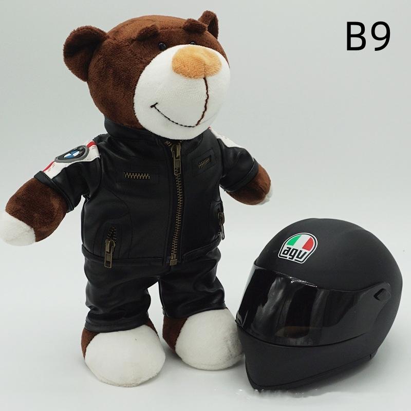 Kawaii helmets and teddy bears motorcycle decorations cute anime-filled soft stuffed toys as holiday gifts for friends
