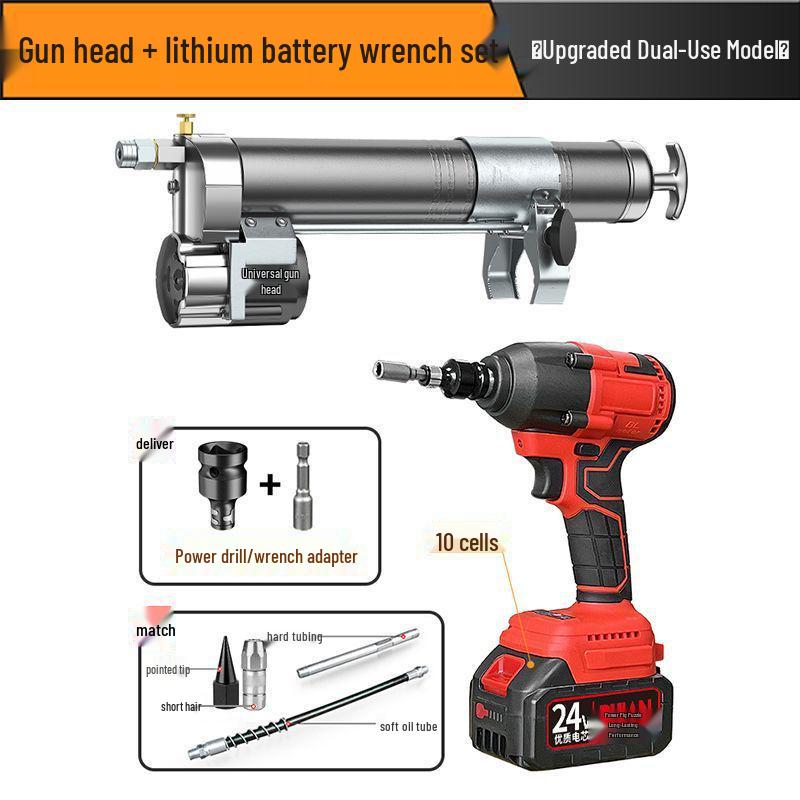 Rechargeable Electric Grease Gun, Drill & Wrench for Modified Agricultural Machinery & Harvester