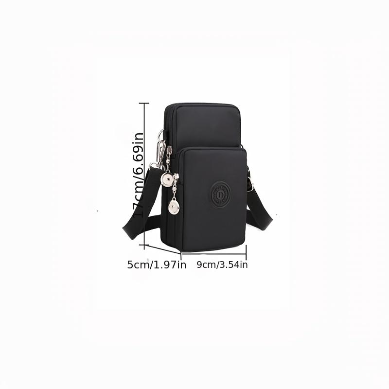 Women's Oxford Fabric Crossbody Bag, New Style Vertical Phone Pouch, Small Wristlet Purse with Adjustable Strap KTB