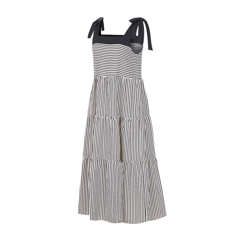 SELLY'S Striped Tiered Sleeveless Dress_I6B-Cop047