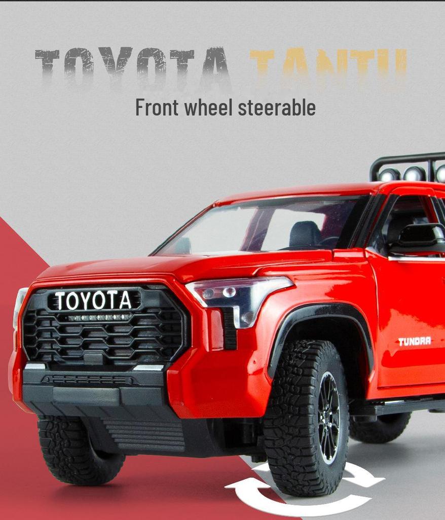 1/24 Fengtian Tantu Alloy Pickup Truck Model with Pull-Back, Sound & Light Features