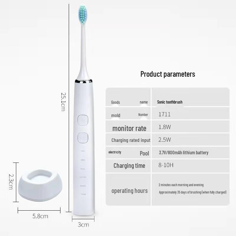 Youdabai 1711 Smart Electric Sonic Toothbrush CN plug (adapter included)